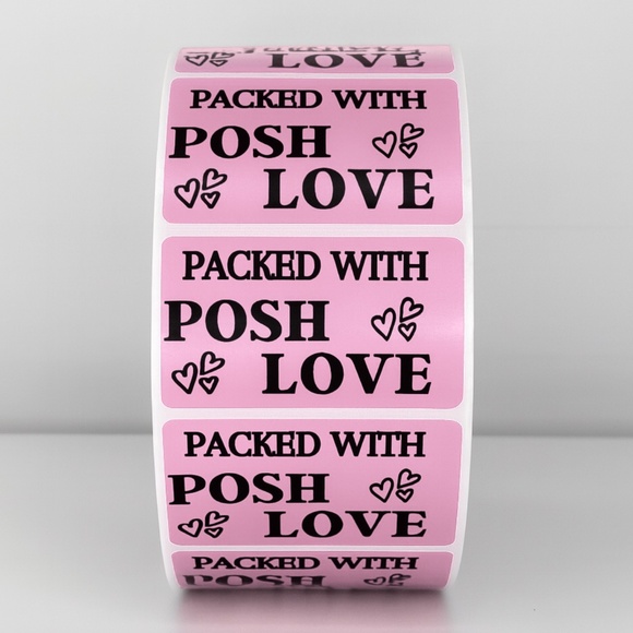 Packed With Posh Love Stickers | Purple Labels for Poshmark Packaging - Picture 8 of 11